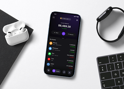 Crypto Wallet app crypto desgin interface mobile ui ux