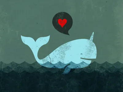 Whale illustration whale