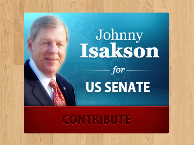 Contribute ad campaign design isakson photoshop politics senate