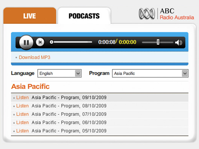 Radio Australia audio interface