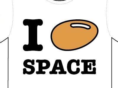 I love space american typewriter egg free range chicken