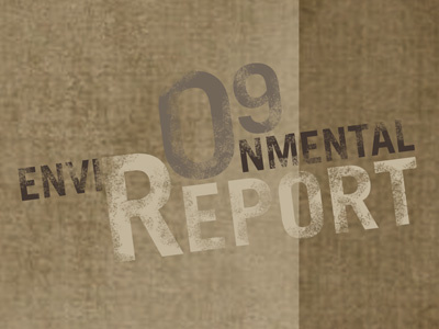 Environmental Report graphic sans serif text texture