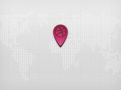 O Dribbbler, Where Art Thou? dribbble icon map marker pin pink world