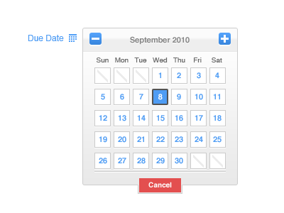 Date Picker calendar ui