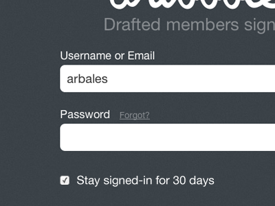 Stay signed in. dribbble login sense time saving