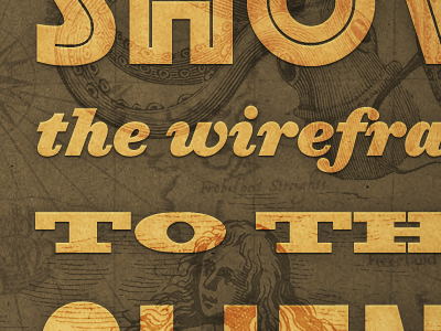 Show brown mermaid octopus presentation typography yellow
