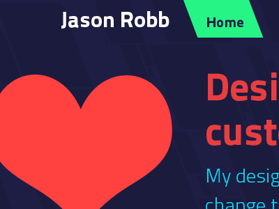 Rectangled background blue bright green heart home page photoshop purple red redesign titillium