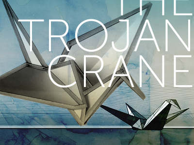 TrojanCrane.com blue museo sans origami