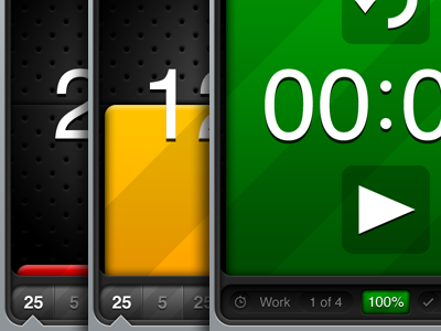 Main Screen Details app dark green helvetica interface iphone photoshop red ui yellow
