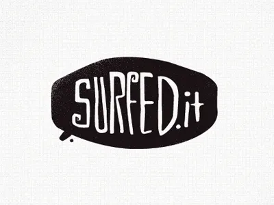 Surfed.it #2 black logo surf website white