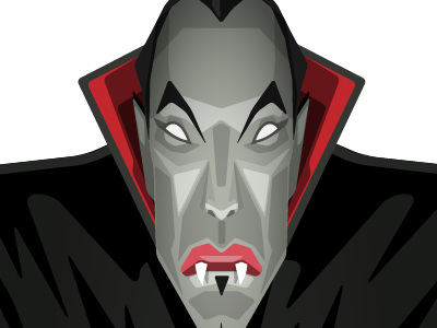 Drac cape dracula fangs illustration vampire vector