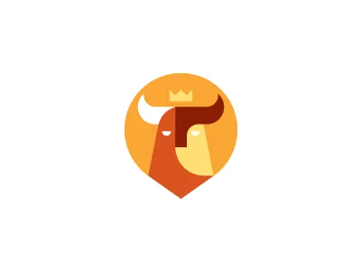 Bull bull crown logo