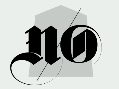 N/O black blackletter fraktur gothic gray typography