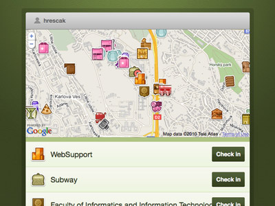 Gowalla web checkin tool checkin develop geolocation gowalla html5 ui