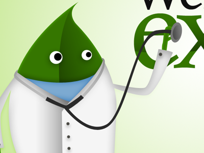Health & Wellness Expo Closeup cartoon doctor expo green health illustration leaf logo wellness