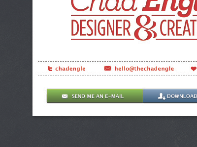 A Short & Simple Contact Me blue green icons logo red twitter vcard