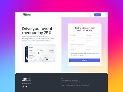 Demo booking page | Web page design book a call demo demo design demo video form landing page landing page design lead generation platform platform design product design saas saas design ui ux uxui uxui design web page design