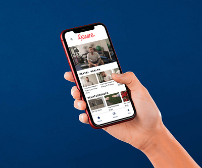 Rewire Magazine App branding graphic design logo ui