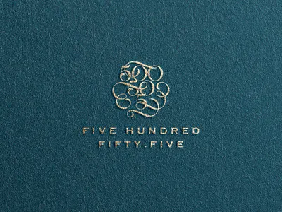 Five Hundred. Fifty. Five branding clean design flat graphic design icon illustration logo minimal