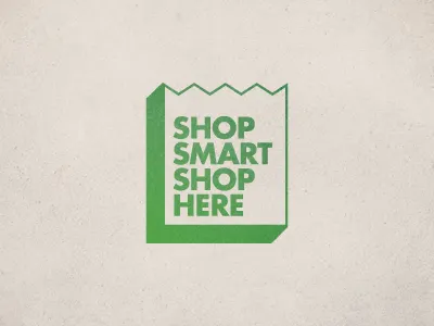 Shop Smart green logo texture