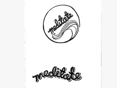 Meditate hand drawn meditate psalm 11915 typography
