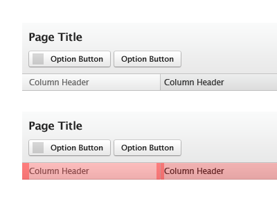 Page/Sort Header grooveshark