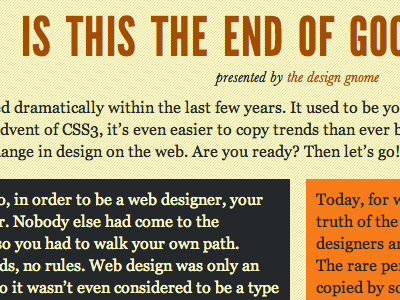 Art Directed Post black blog color cream design designed orange post red retro typography