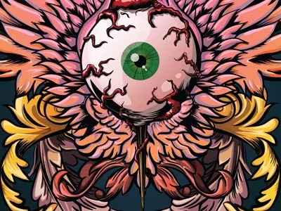The Watcher design eye illustration vector veins