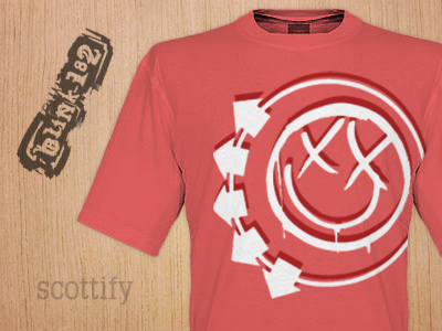 blink-182 T-shirt Design blink 182 red