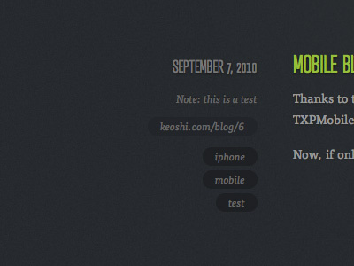 aside blog border radius css3 keoshi text shadow