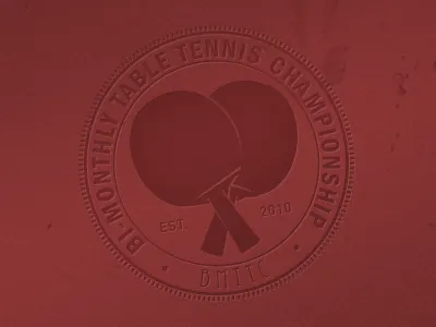 BMTTC logo logo table tennis typography