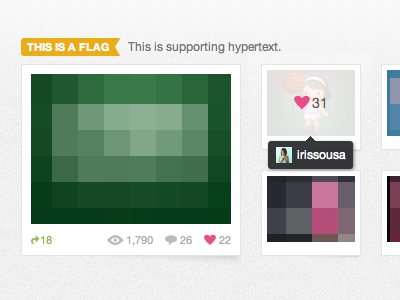 This is a flag dribbble flag thumbnails tipsy tooltip wip