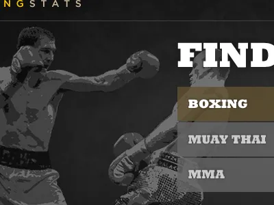 Gritty boxing gray mma muay thai slab serif sports