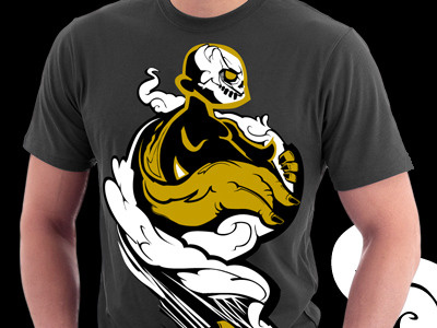 Final gaslamp tee illo gaslamp gasmask genie ghost smoke
