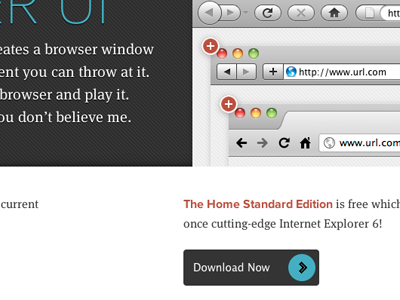 Browser UI clean dark ff meta serif web pro proxima nova white