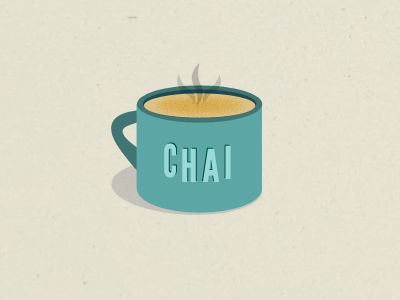 Cup o' Chai illustration league gothic rainypixels