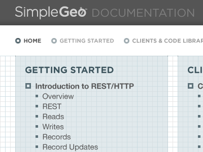 Docs documentation simplegeo