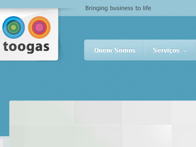 toogas sneak peek blue drop down e commerce line logo nav