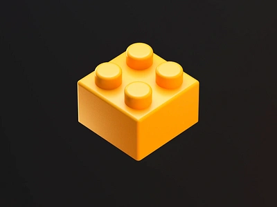 LEGO 3d 3dart c4d character design icon illustration lego render toy vago3d web yellow