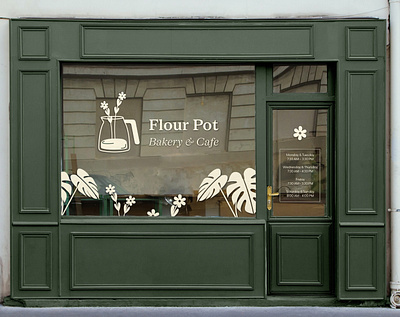 Flour Pot Bakery & Cafe bakery branding cafe illustration logo