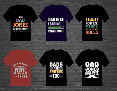 dad jokes t-shirt bundles animation branding bundles t shirt color ful t shirt dad jokes t shirt graphic design logo t shirt typographi