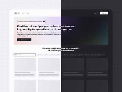 Landing wireframe light & dark theme dark and light theme dark theme gradients landing light and dark theme light theme ui ui concept ux web design webdesign wireframe