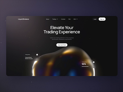 Trading Landing Page Design with Engaging Motion animation bank bitcoin blockchain branding broker clean crypto finance fintech hero landing modern motion motiongraphics stocks trade trading trendy web3