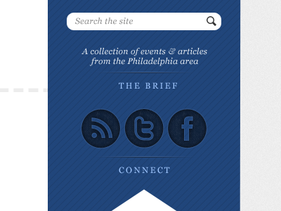 Blue Sidebar Ribbon blue ribbon social icons