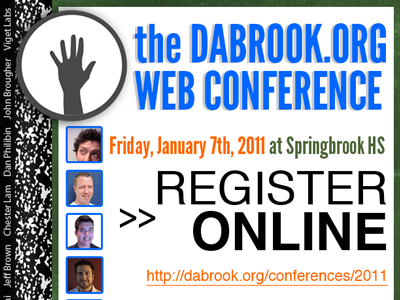 2011 Dabrook.org Web Conference Flyer conference flyer web design webucation