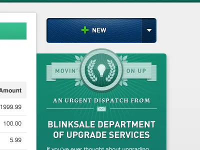 Movin' On Up, Version Deux blinksale green illustration seal sidebar typography