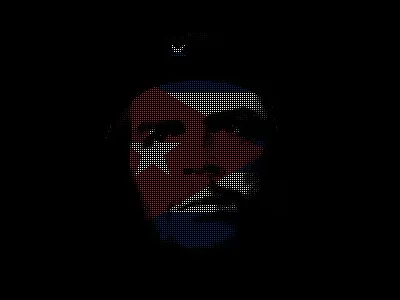 Che art black blue flag illustration music red simple white