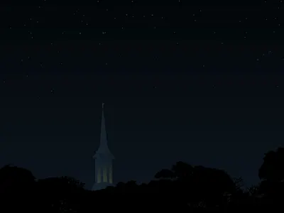 Morning Steeple blue church dark morning steeple