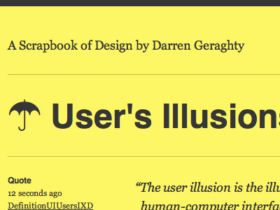 User's Illusions garamond helvetica tumblr type umbrella yellow