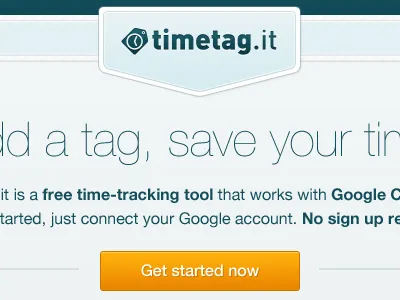 Homepage blue button helvetica orange